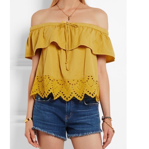 Madewell Tops - Madewell Eyelet Balcony off-the-shoulder Top